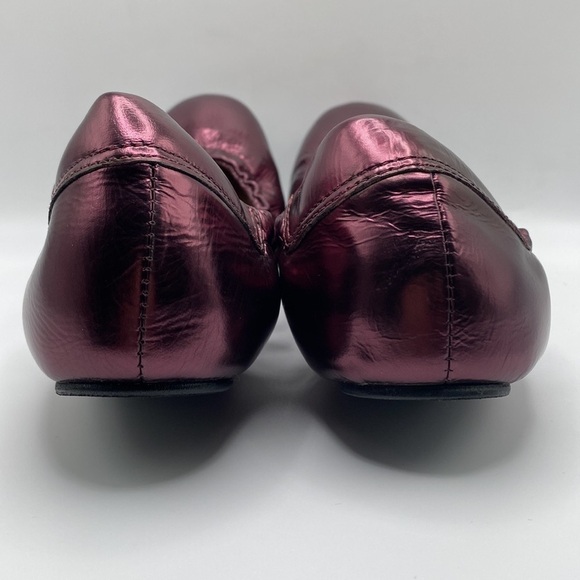 L.L. BEAN FOLDABLE METALLIC BALLET FLATS IN PURPLE SZ WOMEN’S 8.5M - Picture 5 of 8